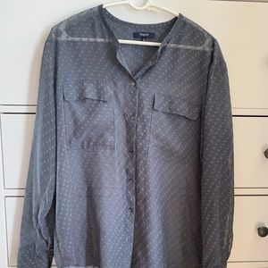 Madewell semi sheer button down blouse